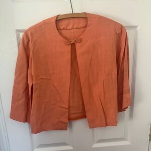 Women’s Vintage 80s/90s Orange Cropped Jacket Sz Small